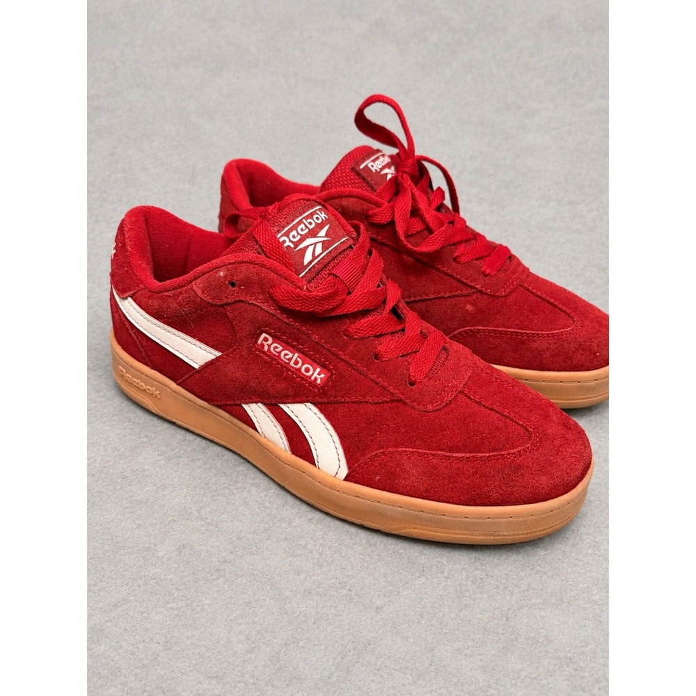 Reebok Club C Revenge Mens Red Suede Gum Sole Low Top Sneakers Size 8.5 1Z50JD